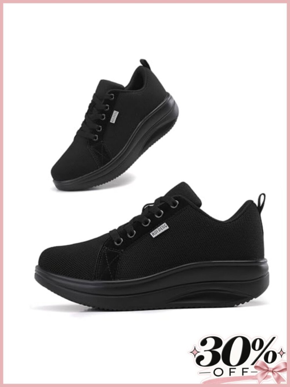 Womens Platform Walking Sneakers Comfy Rocker Bottom Athletic Shoes